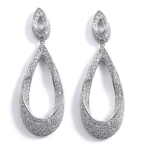 Sterling Silver Teardrop Drop Earrings