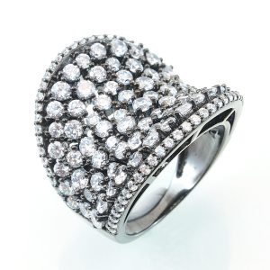 Sterling Silver Sculpted Saddle Dome Ring