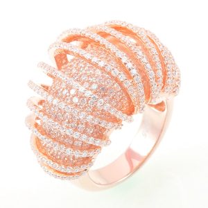 Sterling Silver Tiered Spiral Dome Ring