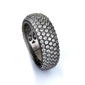 Sterling Silver Five-Row Anniversary Band