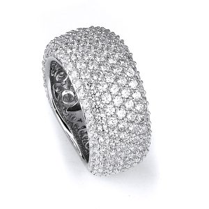 Sterling Silver Seven-Row Anniversary Band